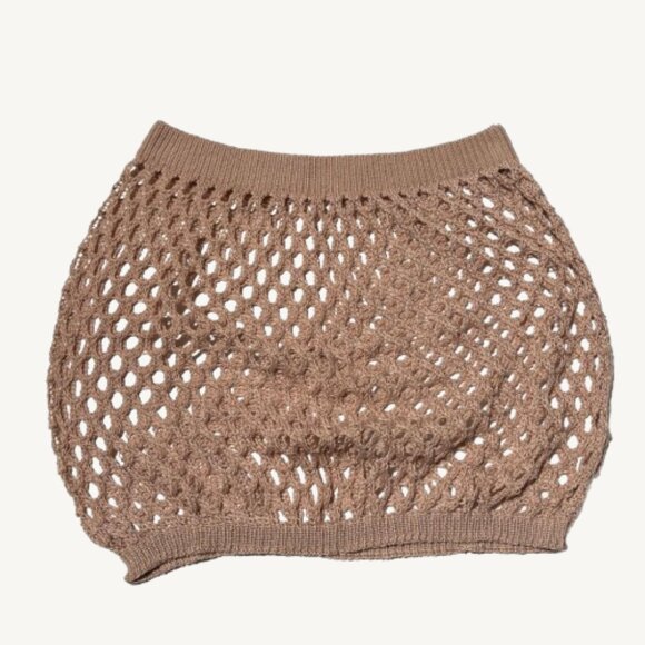 NWOT SHEIN Crochet Tan/ Cream Skirt Cover Up - Picture 1 of 4